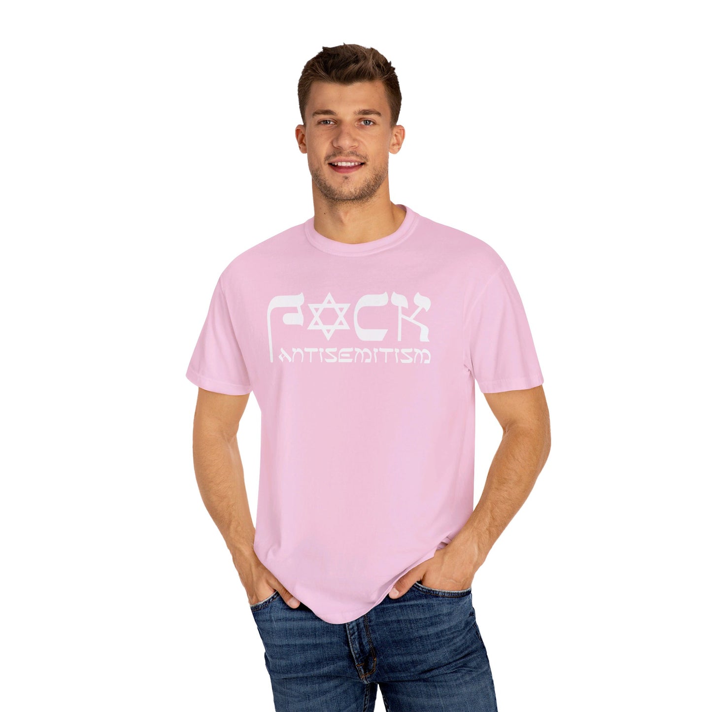 F✡︎CK Antisemitism T-Shirt (pink/white)