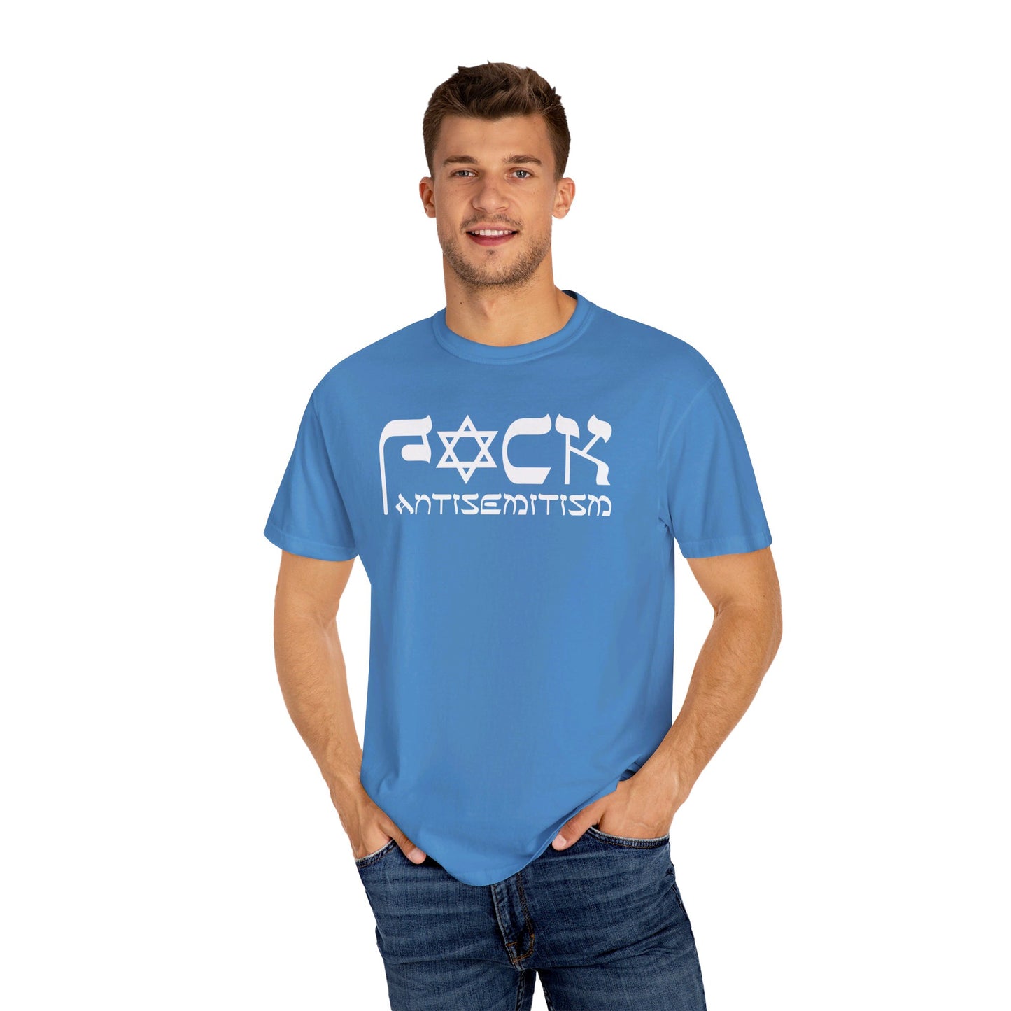 F✡︎CK Antisemitism T-Shirt (blue/white)